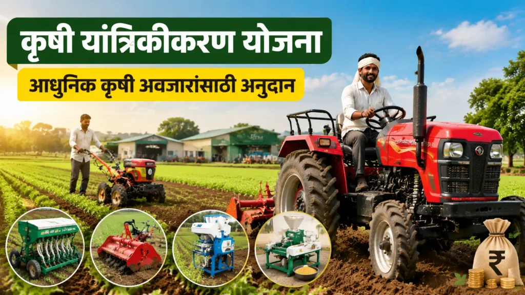 Krushi Yantrikikaran Yojana 2026 agricultural machinery subsidy Maharashtra farmer