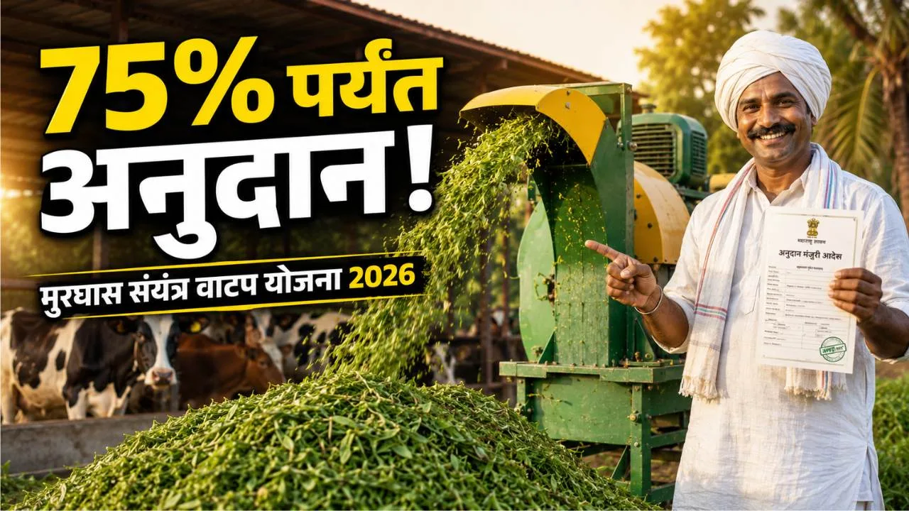 Murghas Sanyantra Yojana 2026 farmer operating silage machine with subsidy support