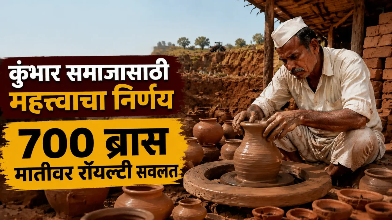 Traditional potter making clay pots under Maharashtra Government Kumbhar Samaj GR 2026 for 700 brass clay excavation benefit